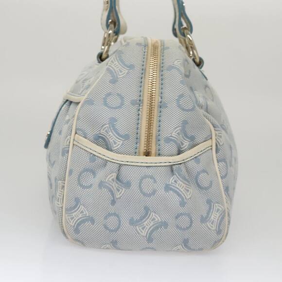 CELINE C Macadam Canvas Hand Bag Light Blue - Picture 4 of 13